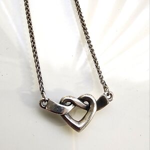 James Aver Heart Knot 17" adjustable necklace